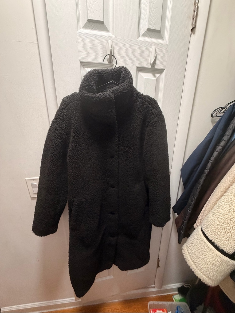GAP Black Teddy Jacket with High Collar